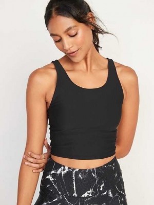 Vêtements De Sport Old Navy Light Support PowerSoft Adjustable Longline Sports Bra Femme Noir | 038-KDBROY
