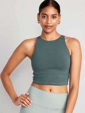 Vêtements De Sport Old Navy Light Support PowerChill Longline Sports Bra Femme Grise | 856-IAVETK