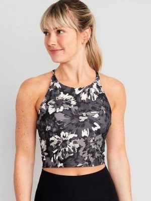 Vêtements De Sport Old Navy Light Support PowerSoft Longline Sports Bra Femme Noir Grise | 847-RDFUMW