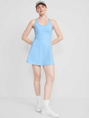 Vêtements De Sport Old Navy PowerChill Sans Manches Lanières Shelf-Bra Robe Femme Breakwater | 237-ALBFYM