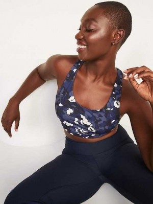 Vêtements De Sport Old Navy PowerPress Lanières Sports Bra Femme Bleu Marine | 589-PATXDC