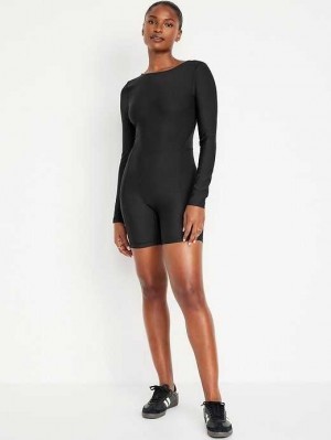 Vêtements De Sport Old Navy PowerSoft Long-Sleeve Bodysuit Femme Noir | 310-EMBJCN