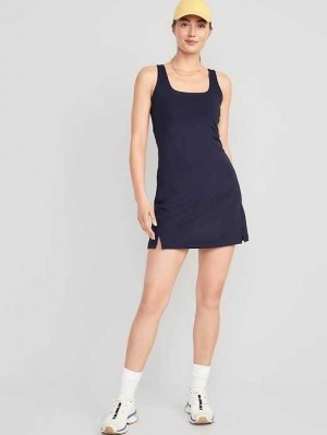 Vêtements De Sport Old Navy PowerSoft Shelf-Bra Support Robe Femme Bleu Marine | 480-OPHUSW