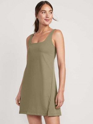 Vêtements De Sport Old Navy PowerSoft Shelf-Bra Support Robe Femme Fir Tree | 243-DMZJFV