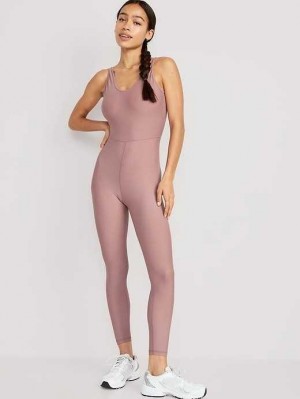 Vêtements De Sport Old Navy Sans Manches PowerSoft 7/8 Bodysuit Femme Woodrose | 572-TFINQR
