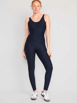 Vêtements De Sport Old Navy Sans Manches PowerSoft 7/8 Bodysuit Femme Bleu Marine Bleu | 930-ORMCPV